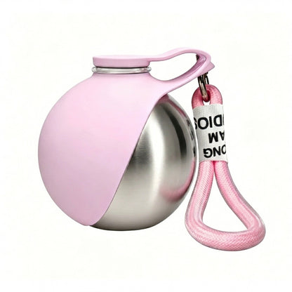 Lenorae™ Insulated Stainless Steel Pet Water Bottle & Built-In Bow